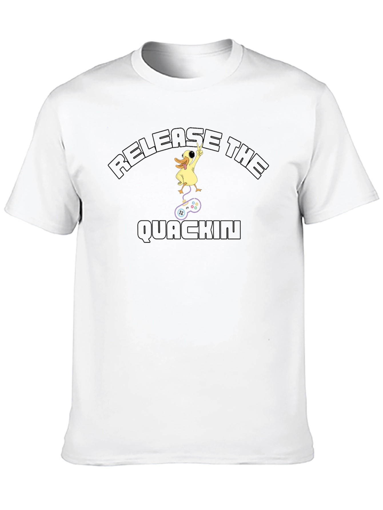 Release the Quackin Gaming T-Shirt - Funny Duck Gamer Tee