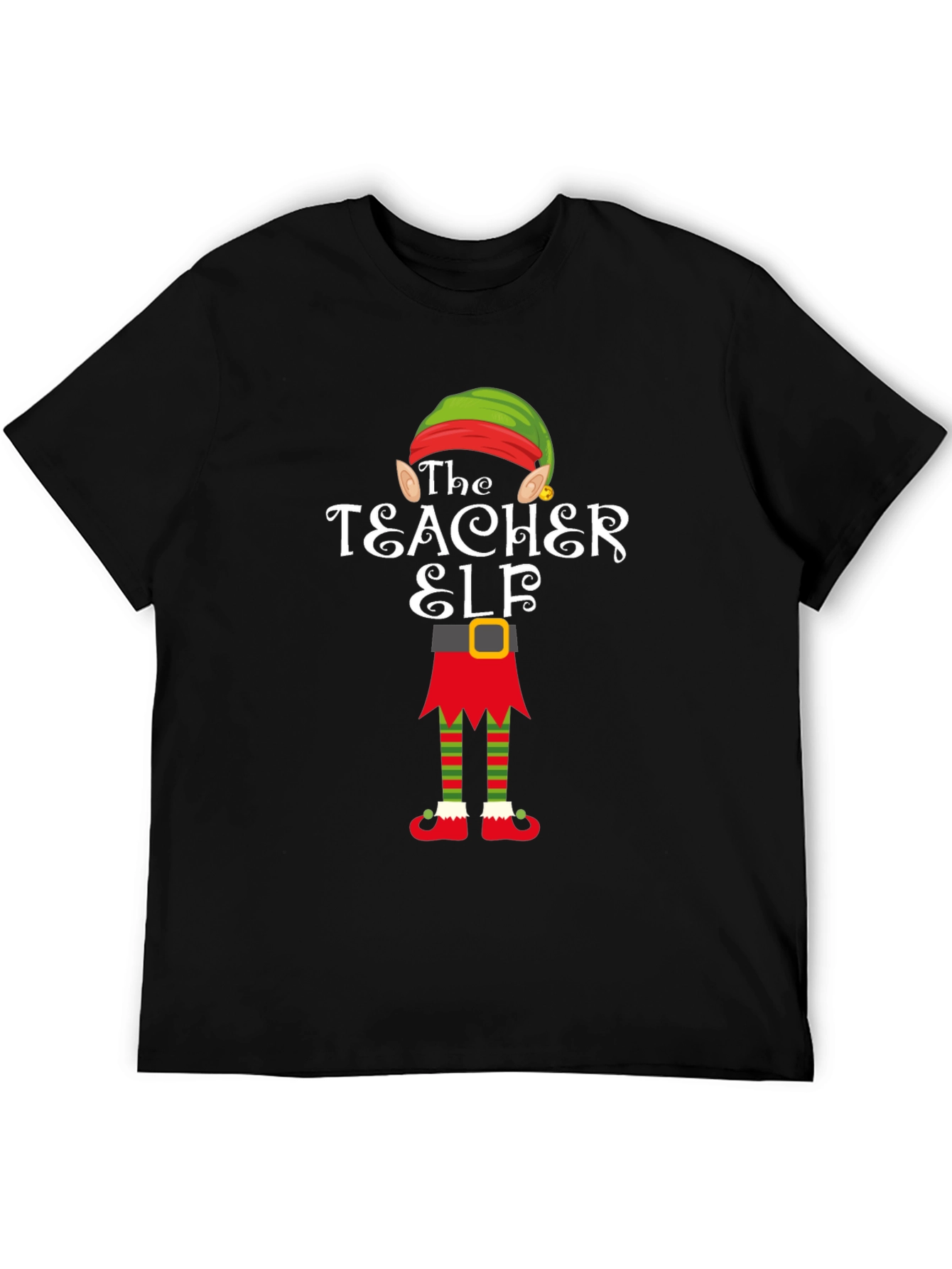 Teacher Elf Graphic T-Shirt - Holiday Cheer