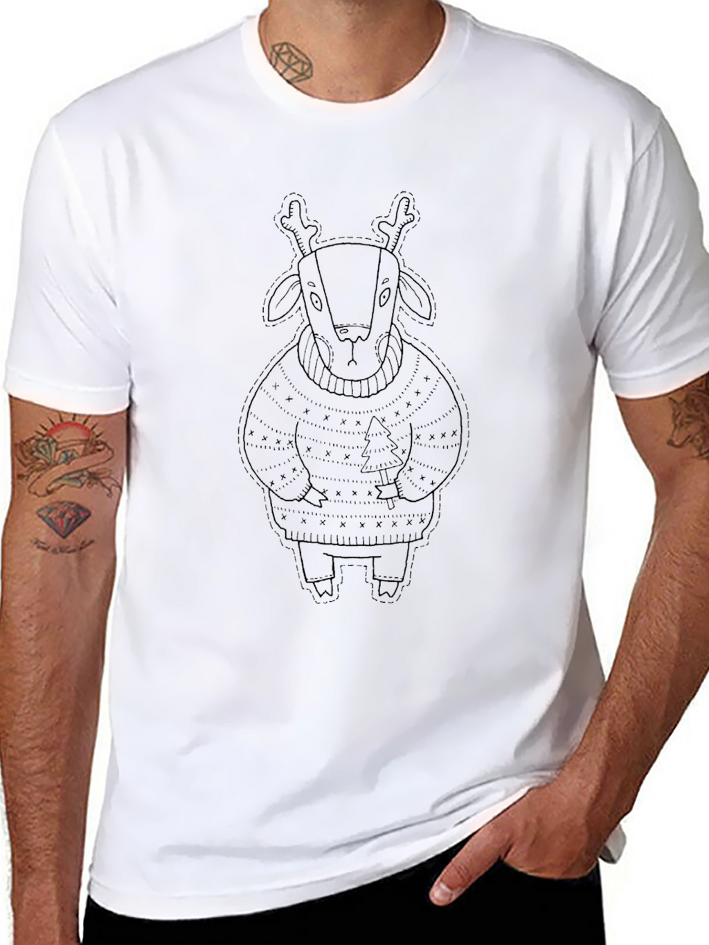Holiday Reindeer Graphic T-Shirt