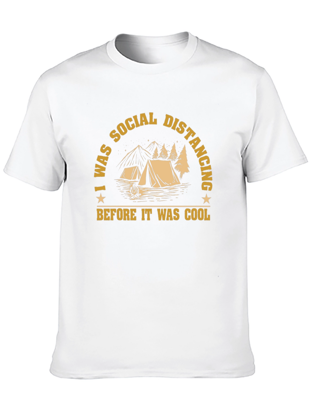 Social Distancing Camping Graphic Tee