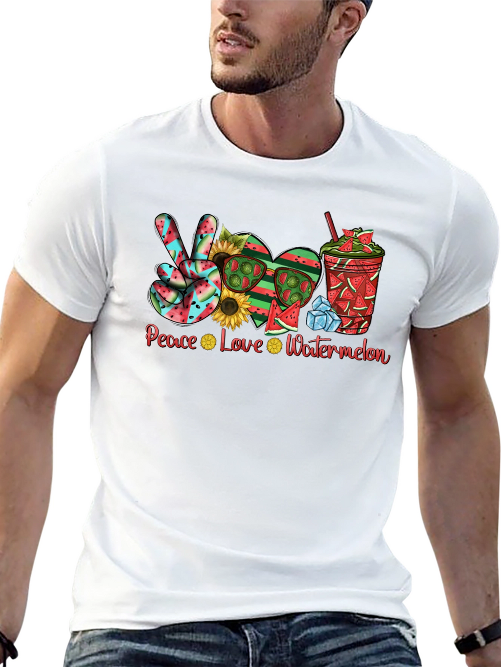 Peace Love Watermelon Graphic Tee
