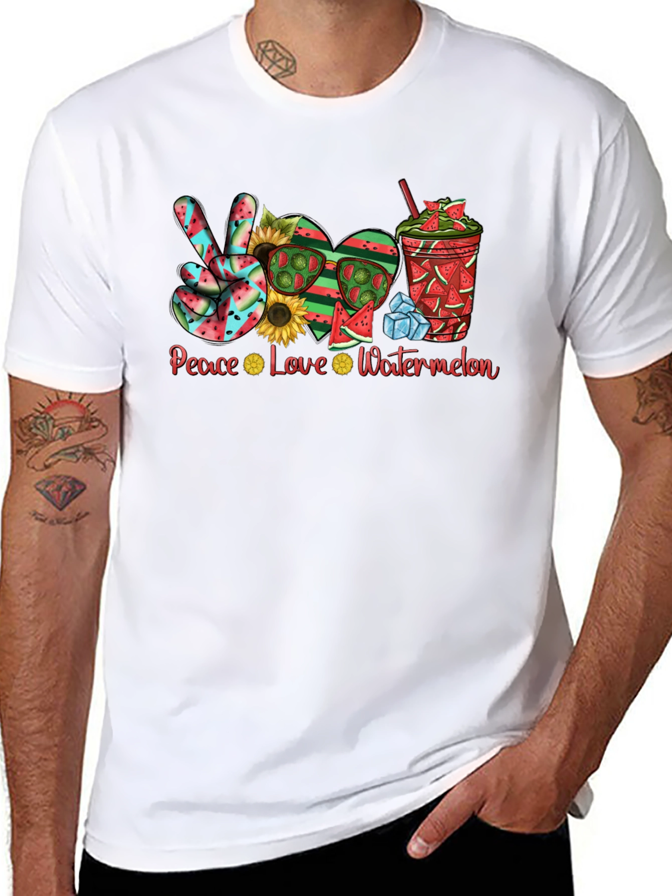 Peace Love Watermelon Graphic Tee