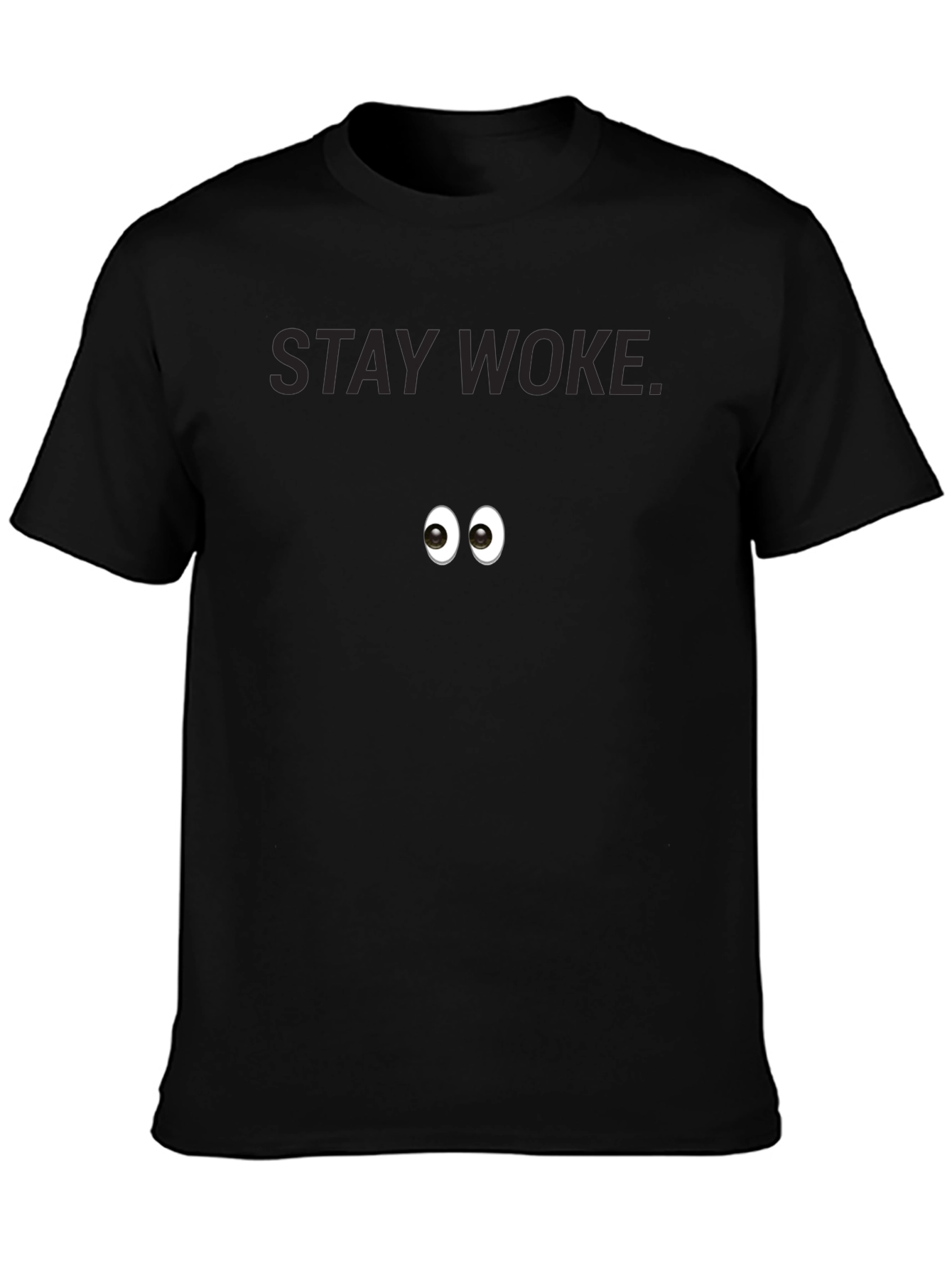 Stay Woke Eye Graphic Black T-Shirt