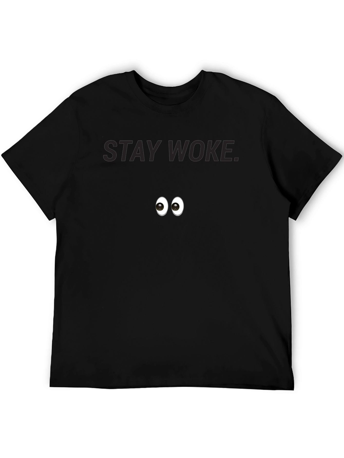 Stay Woke Eye Graphic Black T-Shirt