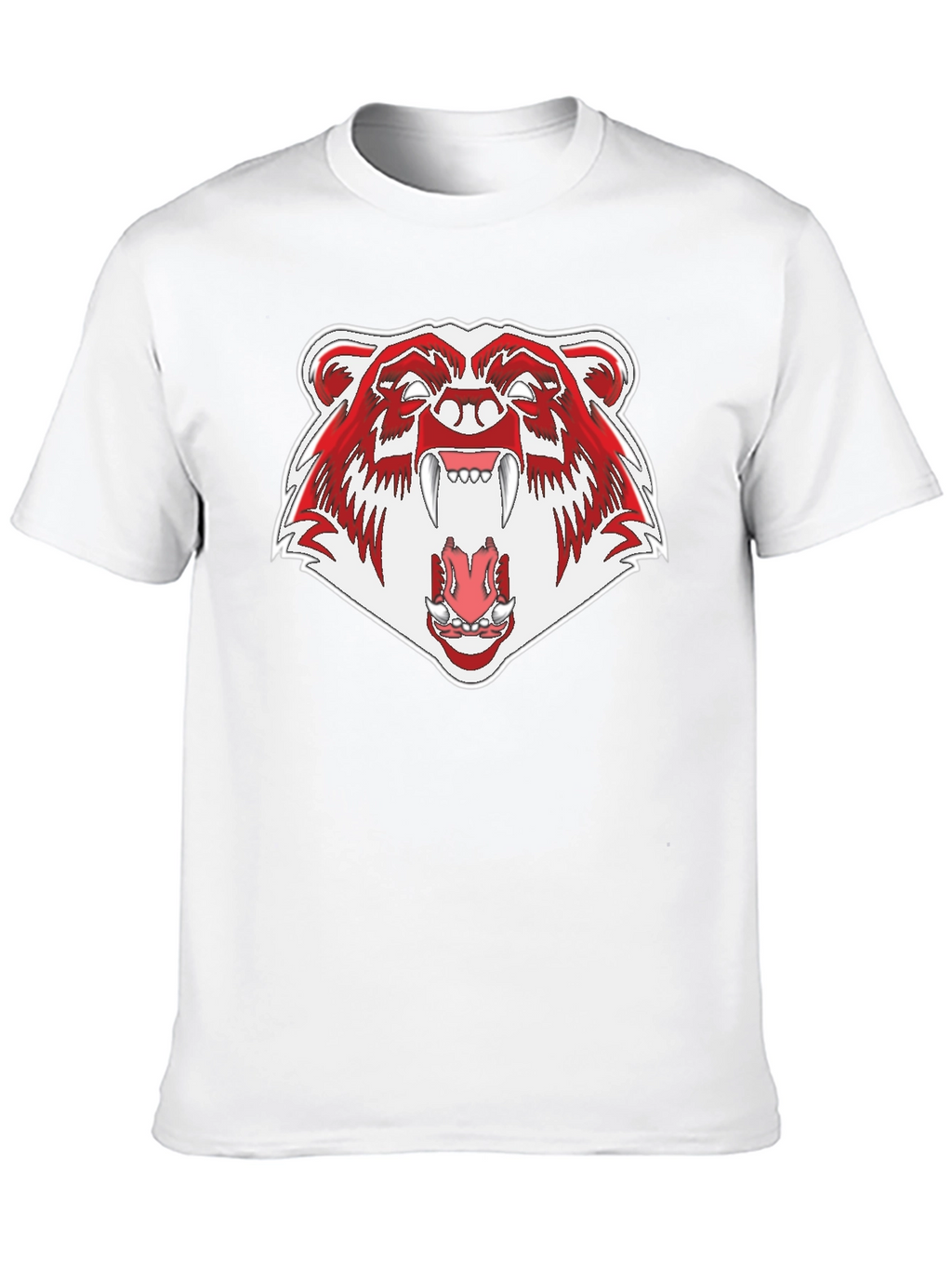 Ferocious Bear Graphic Tee - Black Cotton T-Shirt