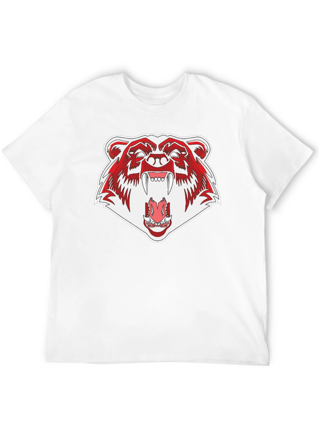 Ferocious Bear Graphic Tee - Black Cotton T-Shirt