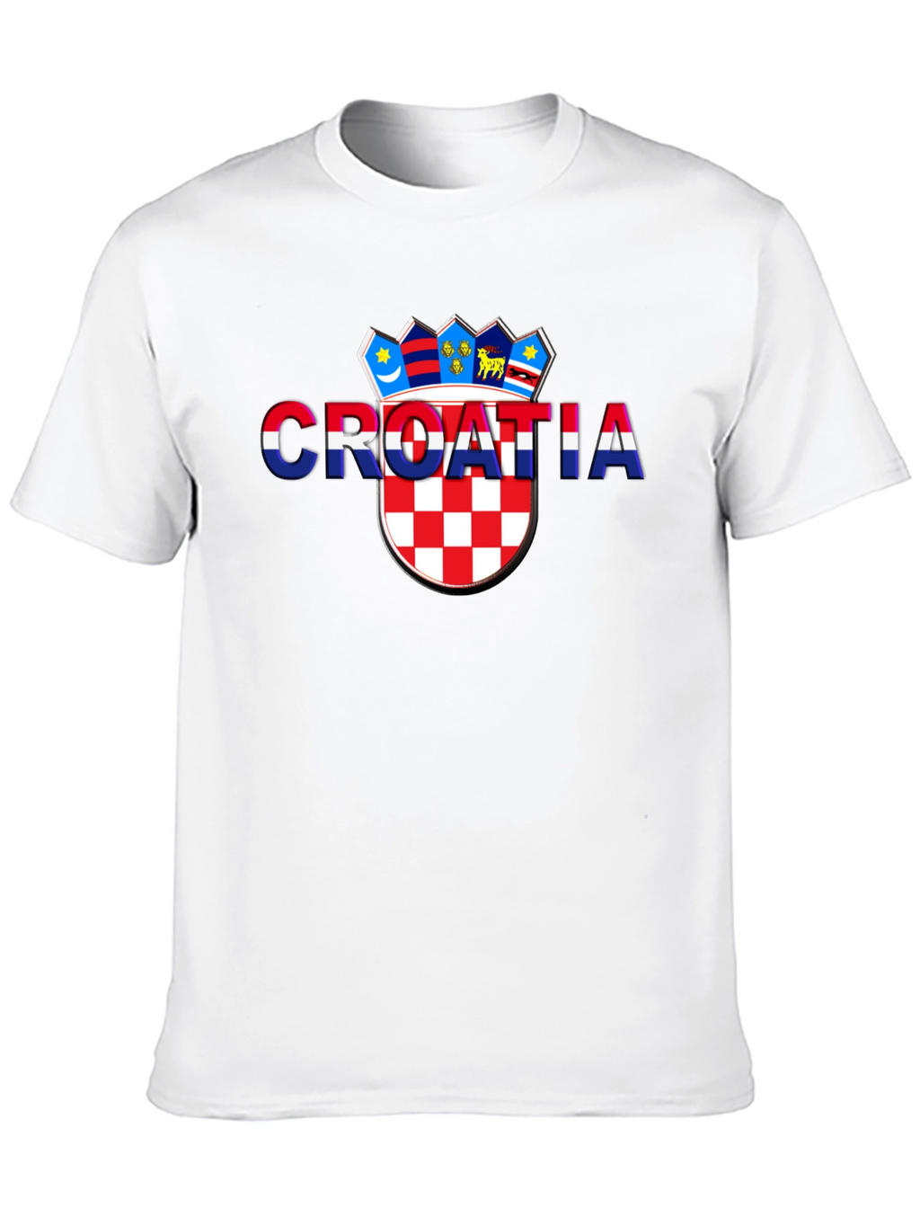 Croatia Flag Graphic Black T-Shirt