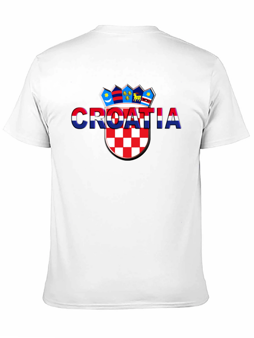 Croatia Flag Graphic Black T-Shirt