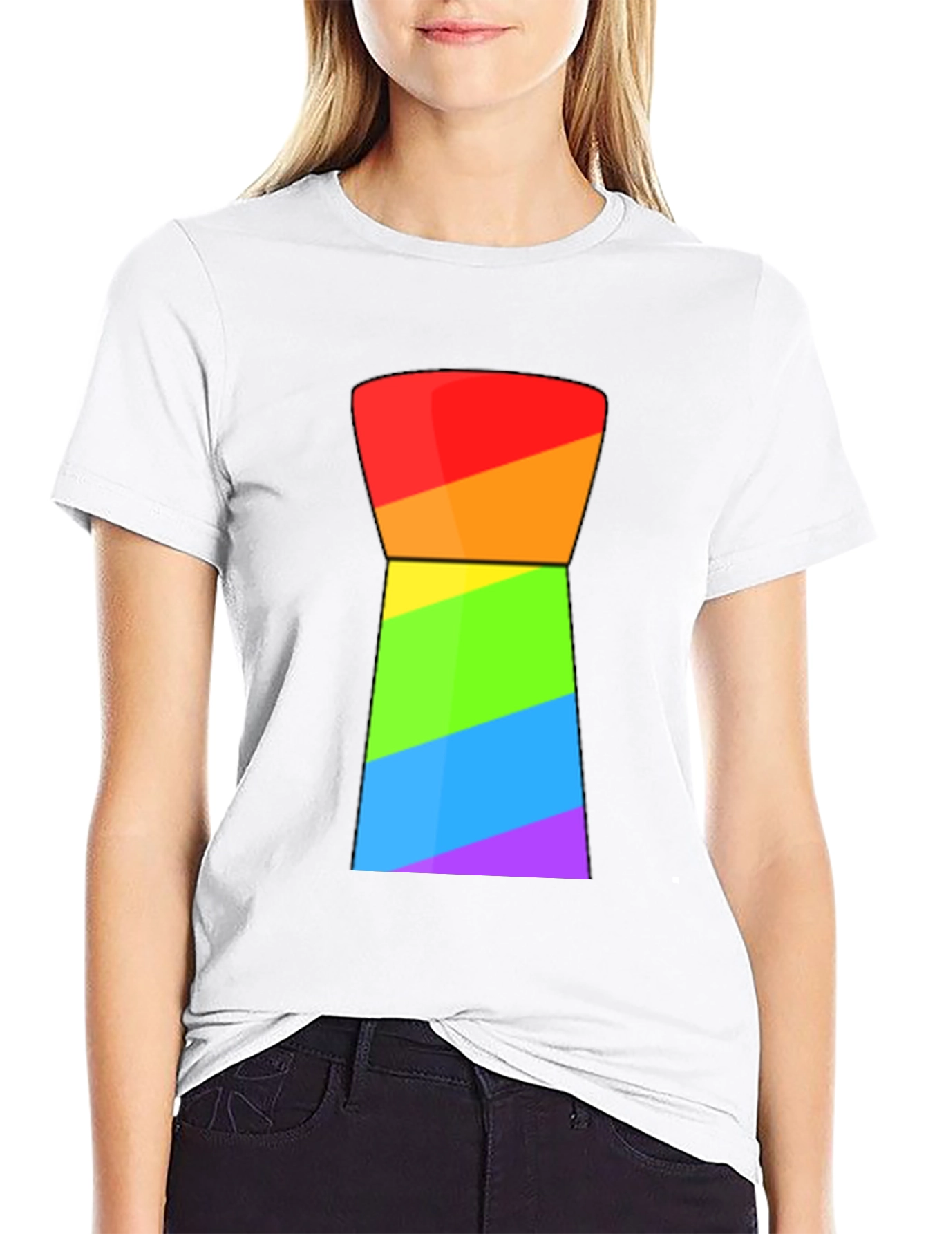 Rainbow Geometric Graphic Tee