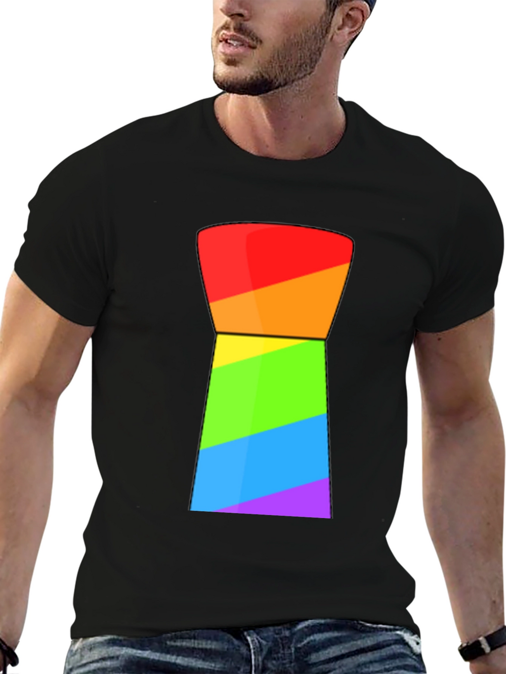 Rainbow Geometric Graphic Tee