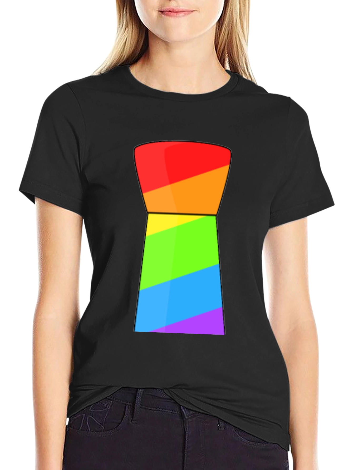 Rainbow Geometric Graphic Tee