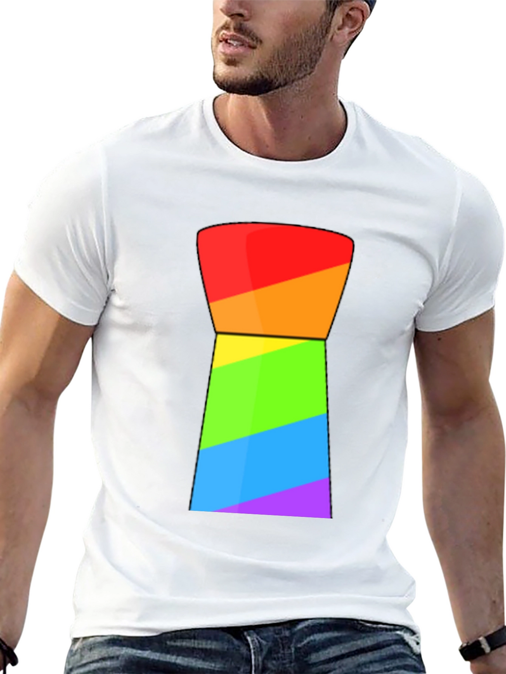 Rainbow Geometric Graphic Tee