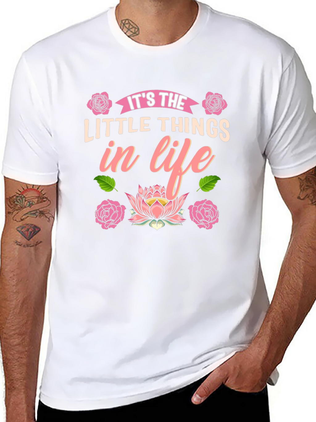 Its the Little Things in Life Black T-Shirt