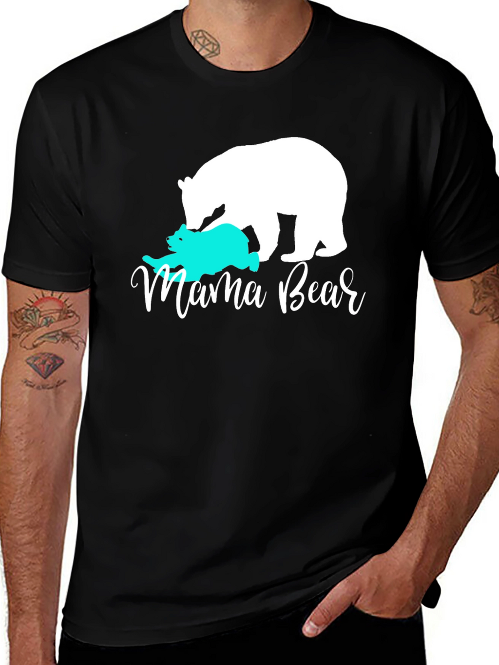 Mama Bear Graphic Tee - Cute Mom T-Shirt
