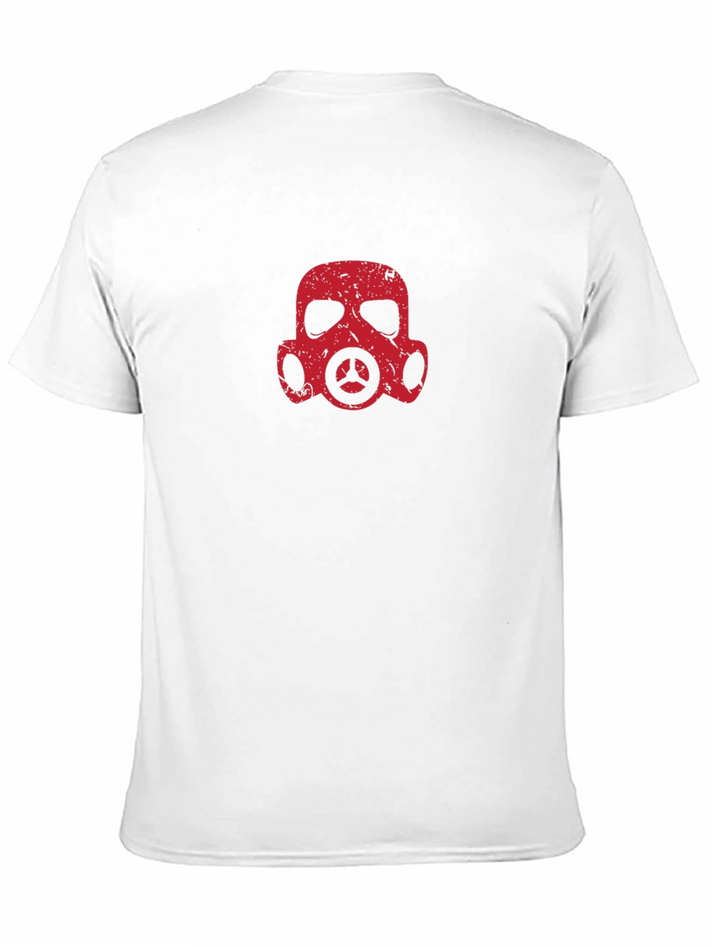 Distressed Gas Mask Graphic T-Shirt - Black