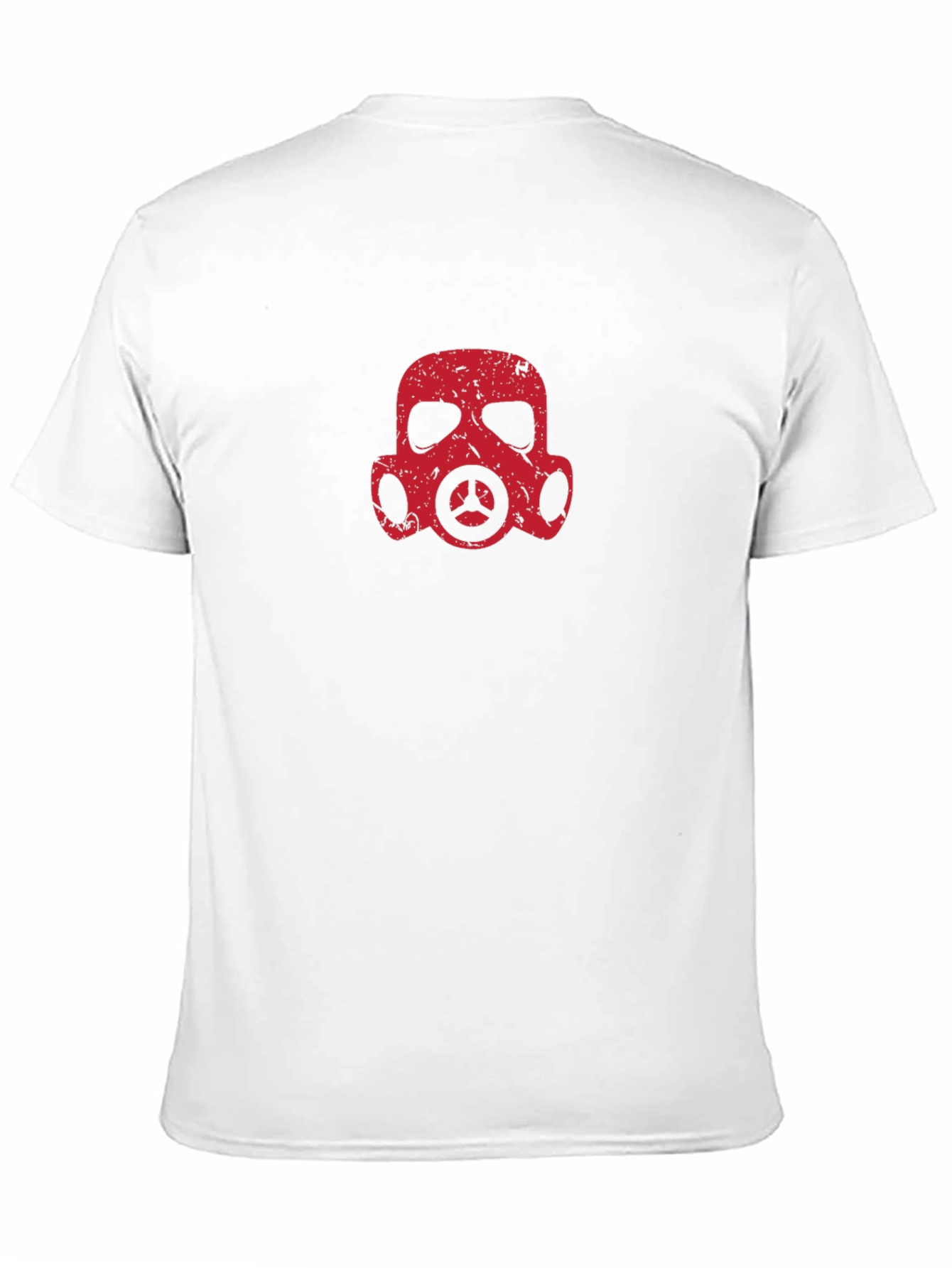 Distressed Gas Mask Graphic T-Shirt - Black