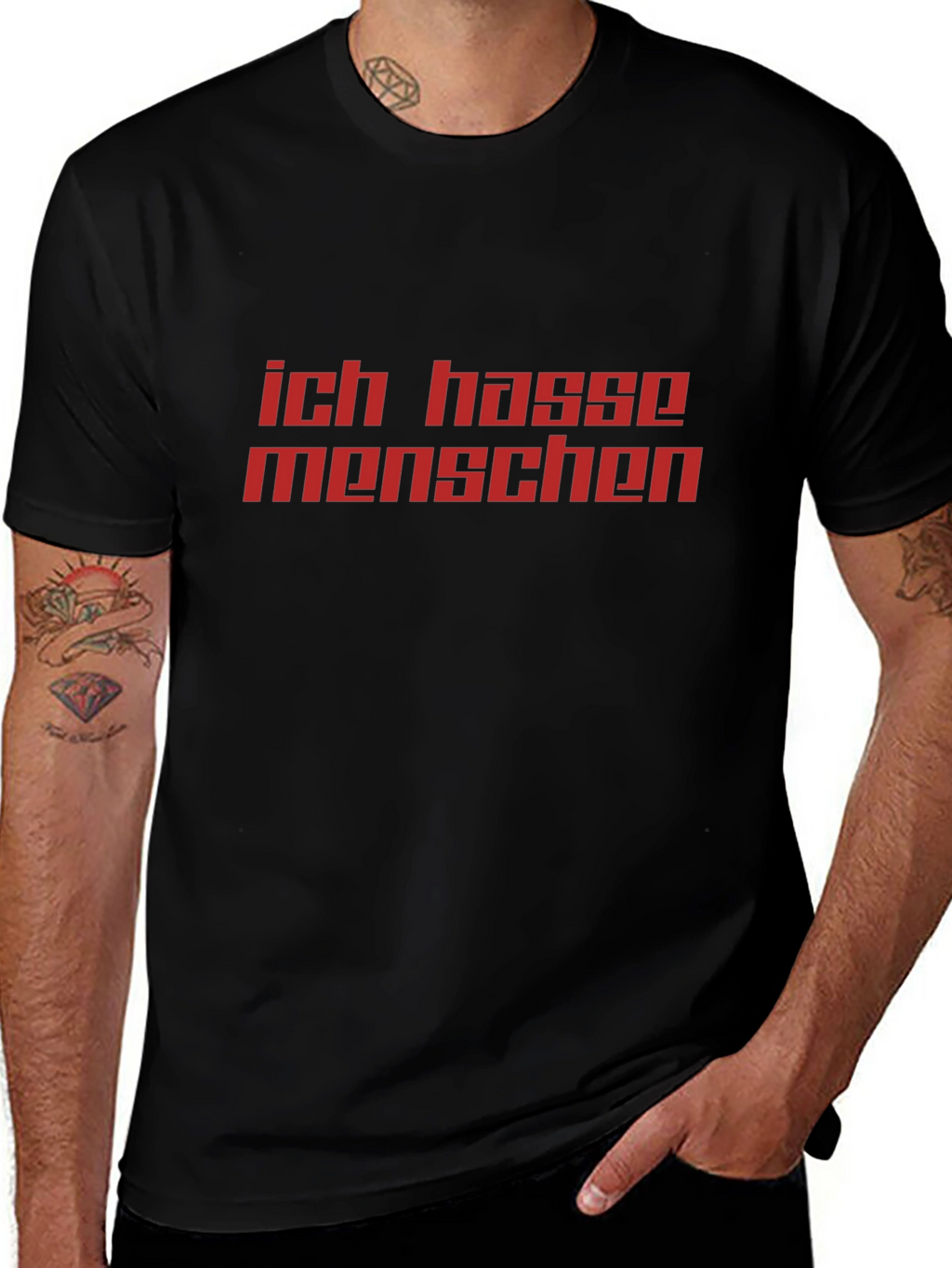 Ich Hasse Menschen Graphic Tee - Anti-Social T-Shirt