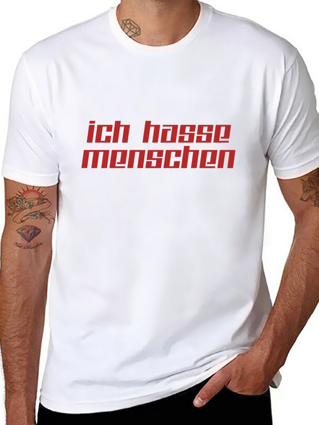 Ich Hasse Menschen Graphic Tee - Anti-Social T-Shirt