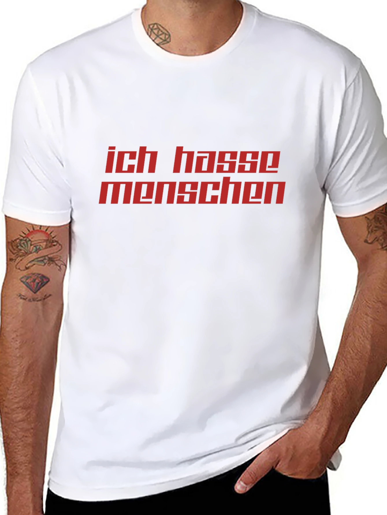 Ich Hasse Menschen Graphic Tee - Anti-Social T-Shirt