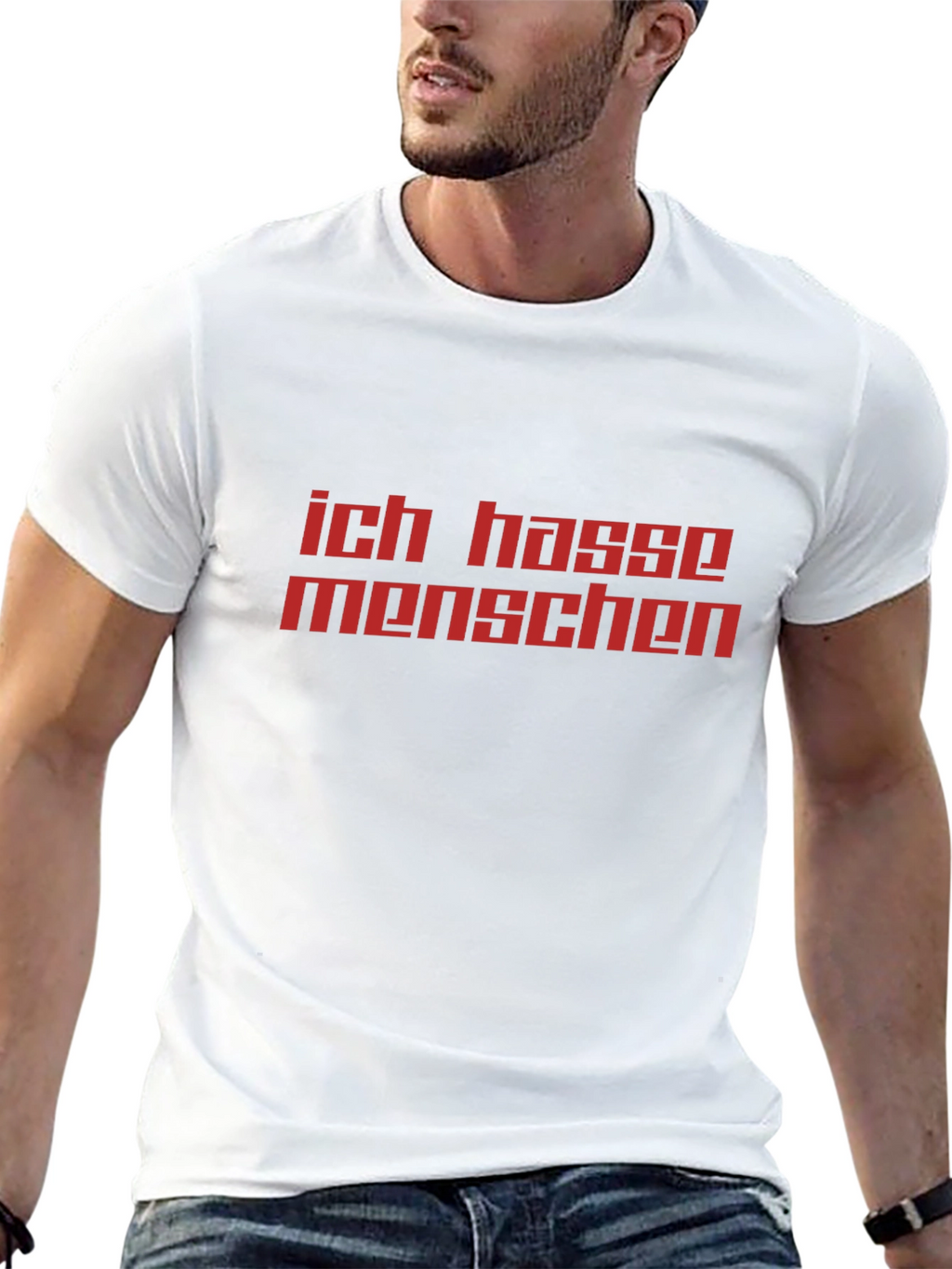 Ich Hasse Menschen Graphic Tee - Anti-Social T-Shirt