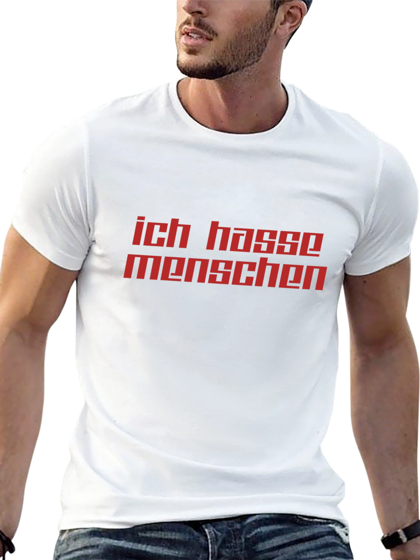Ich Hasse Menschen Graphic Tee - Anti-Social T-Shirt