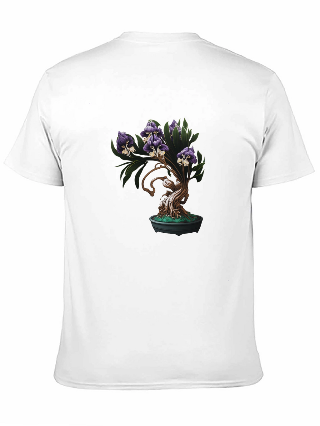 Bonsai Purple Flower Graphic Tee - Unique Design