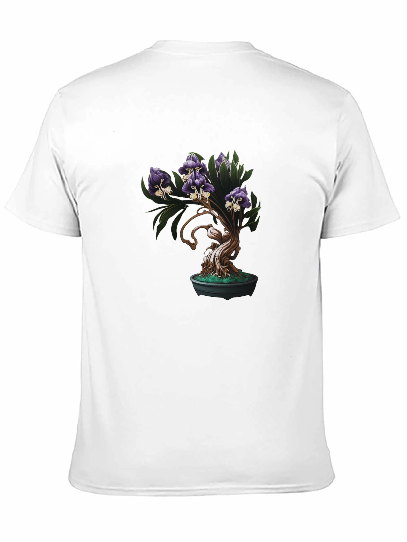 Bonsai Purple Flower Graphic Tee - Unique Design