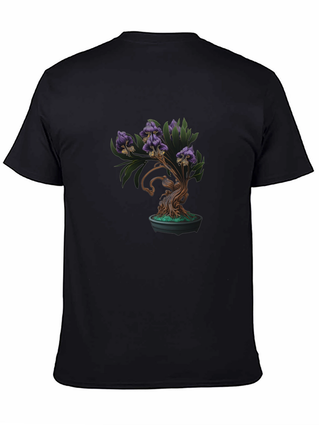 Bonsai Purple Flower Graphic Tee - Unique Design