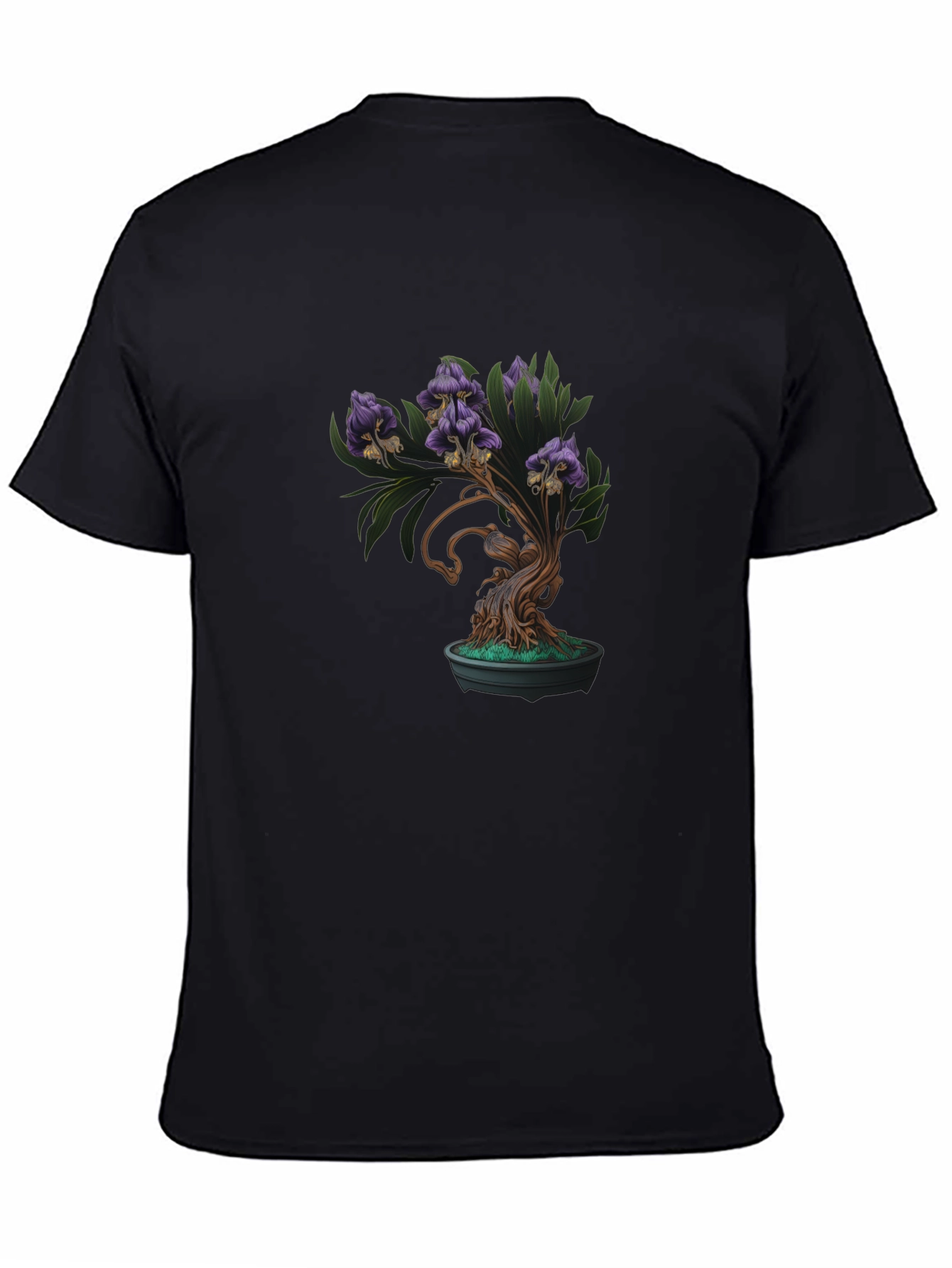 Bonsai Purple Flower Graphic Tee - Unique Design
