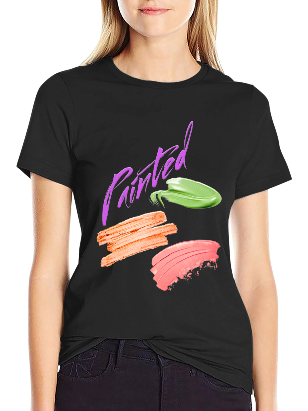 Painted Swatch Graphic Tee - Modern Art Shirt