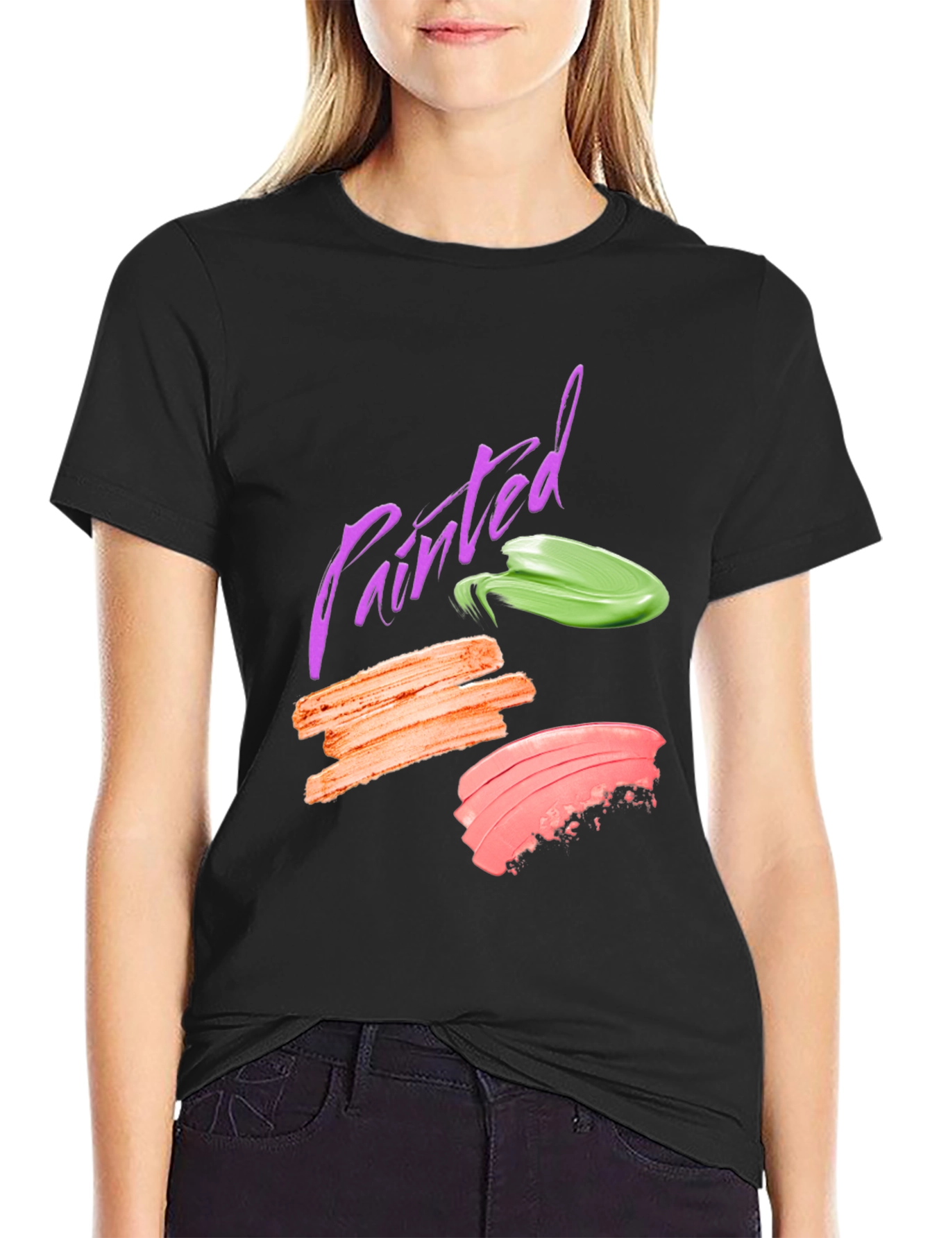Painted Swatch Graphic Tee - Modern Art Shirt