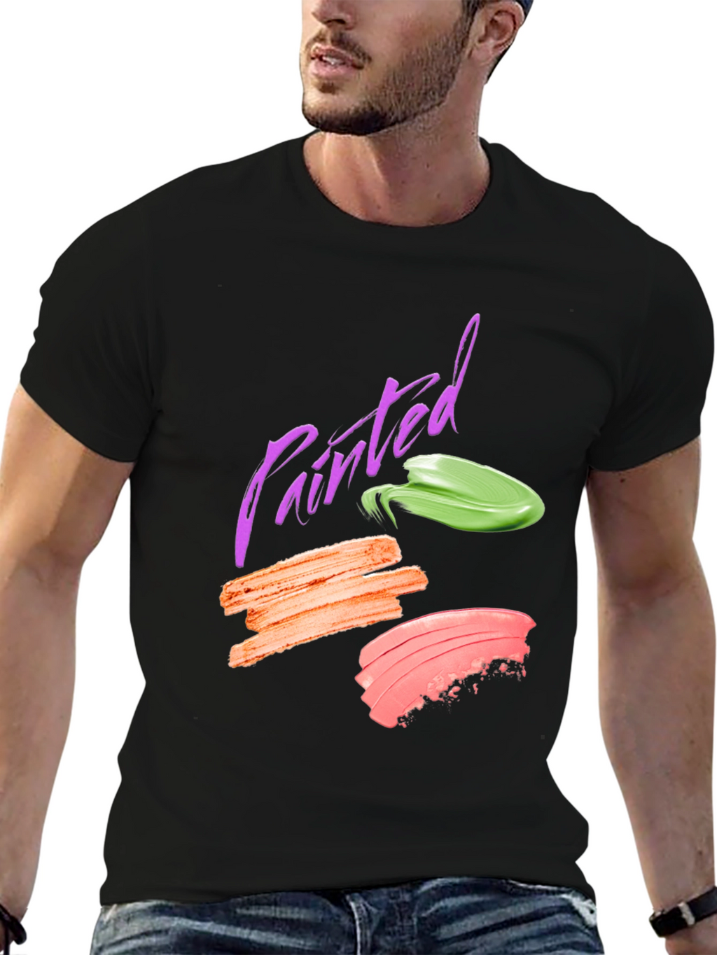 Painted Swatch Graphic Tee - Modern Art Shirt