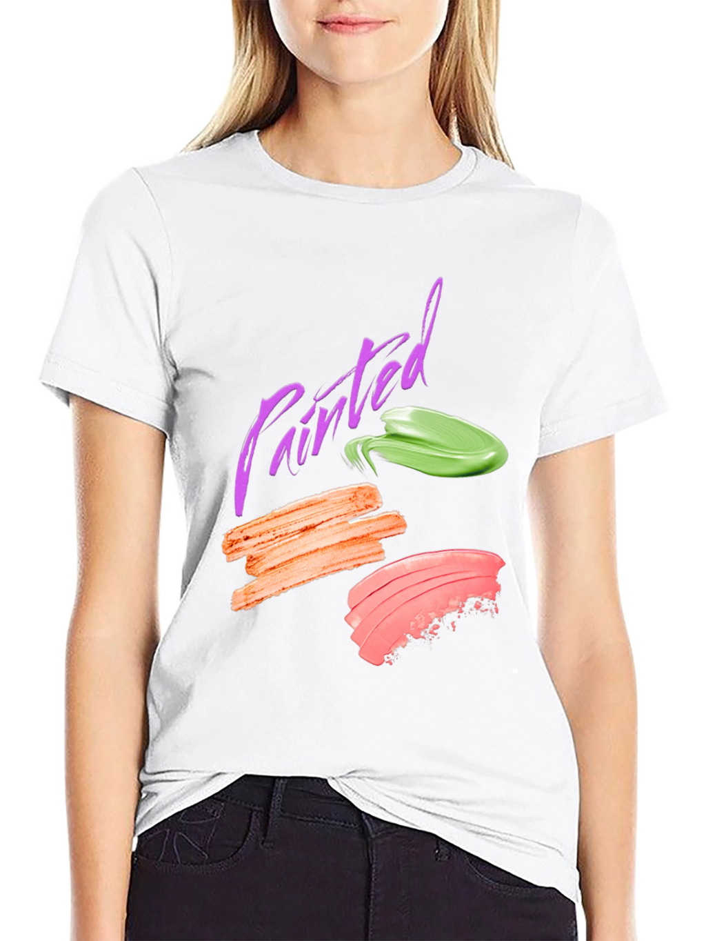 Painted Swatch Graphic Tee - Modern Art Shirt