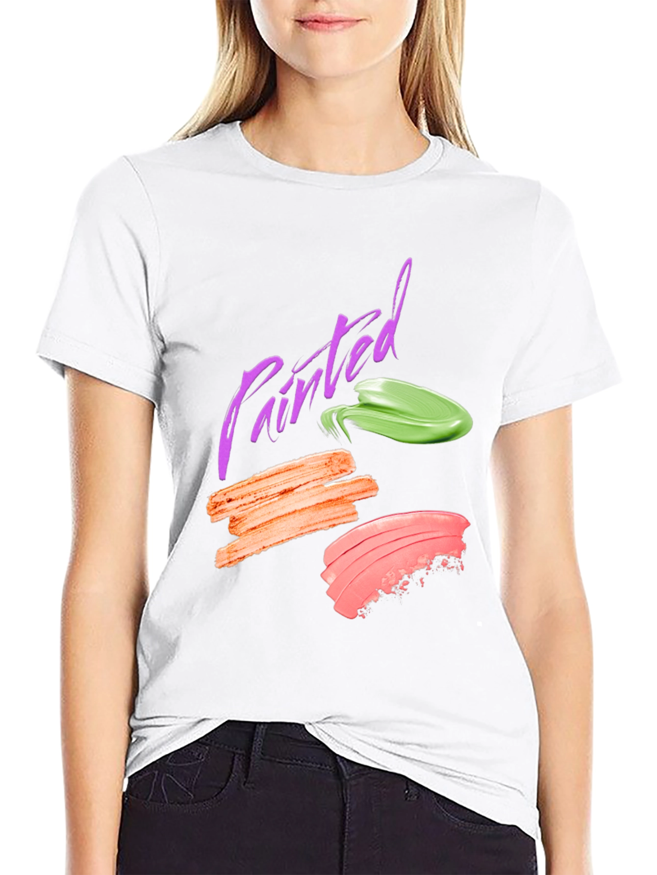 Painted Swatch Graphic Tee - Modern Art Shirt