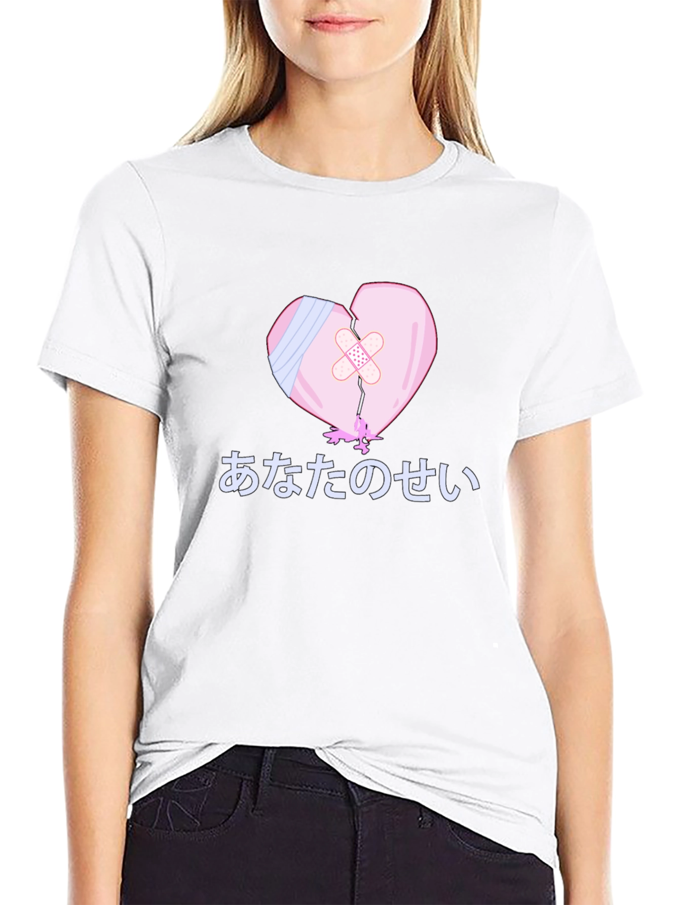 Broken Heart T-Shirt - Anime Pastel Goth Style