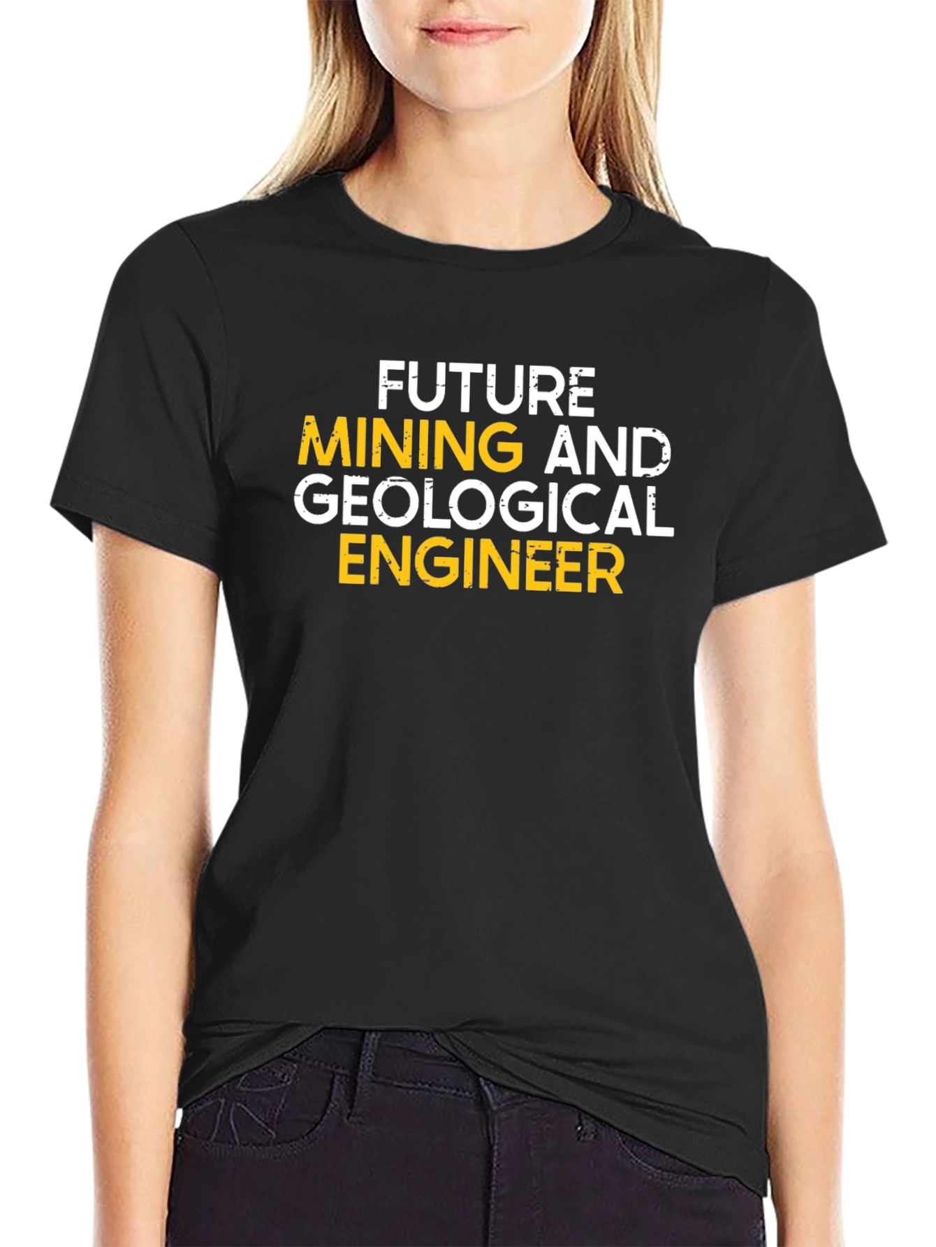 Future Mining Engineer T-Shirt - Black Cotton