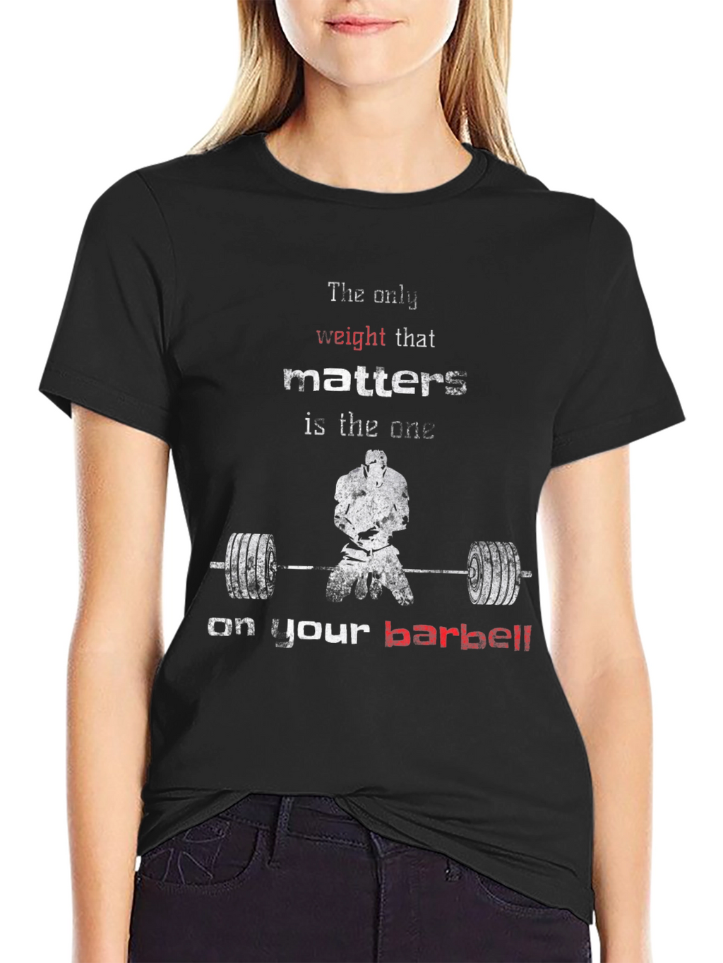 Weightlifting Motivation T-Shirt - Barbell Focus