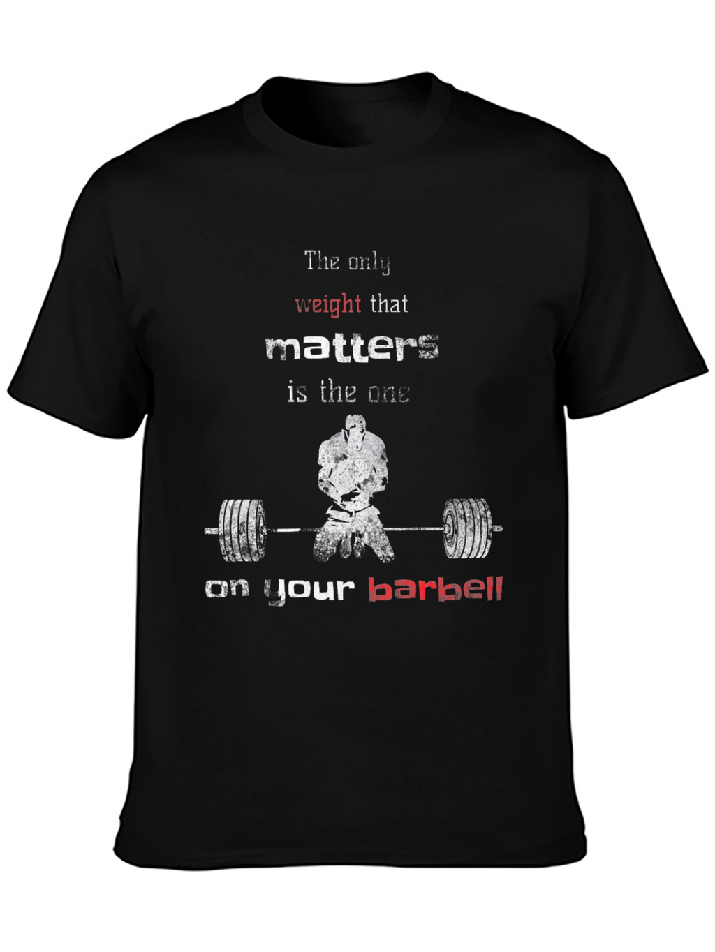 Weightlifting Motivation T-Shirt - Barbell Focus