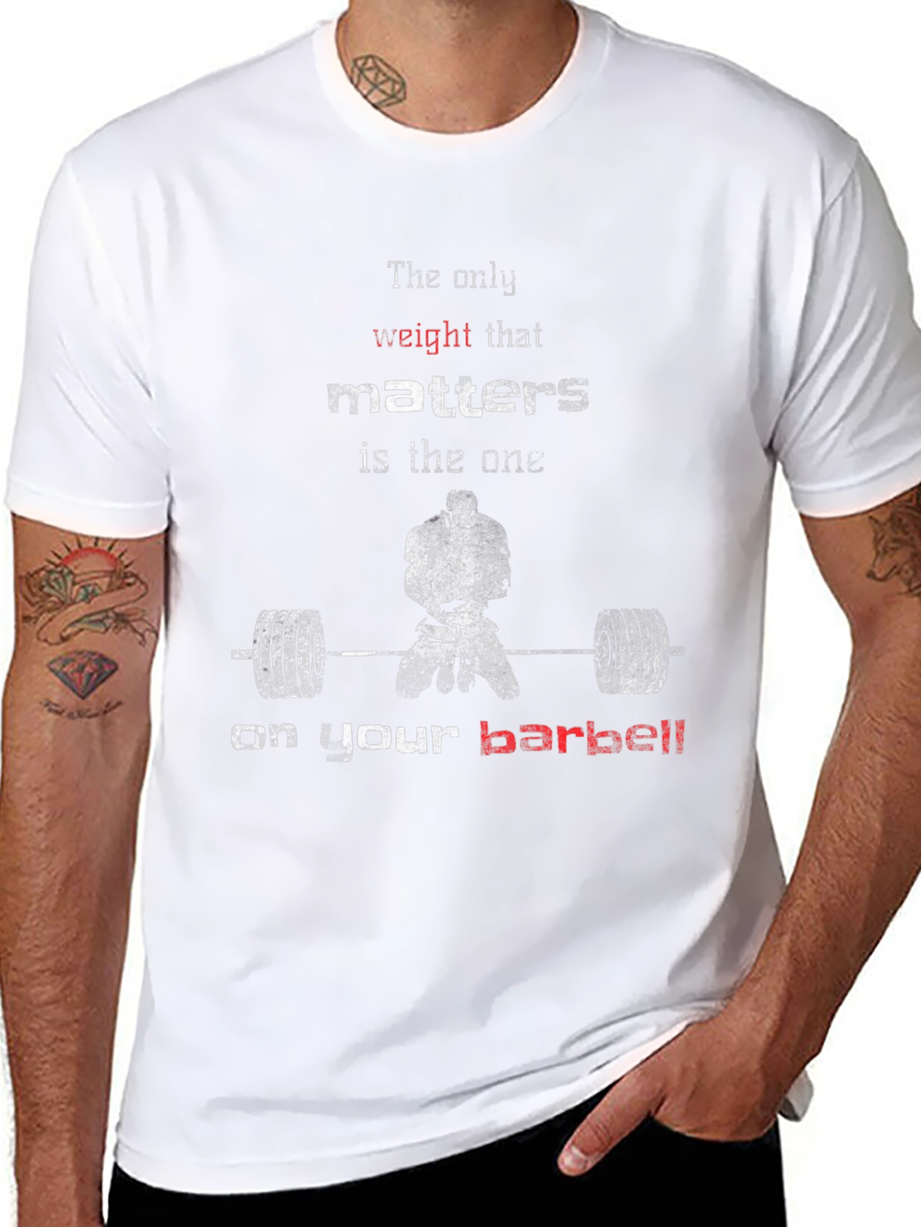 Weightlifting Motivation T-Shirt - Barbell Focus