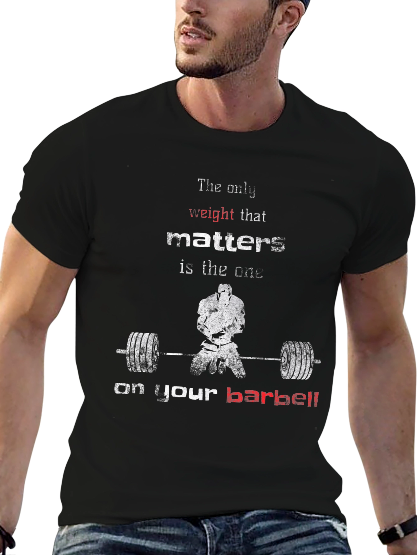 Weightlifting Motivation T-Shirt - Barbell Focus