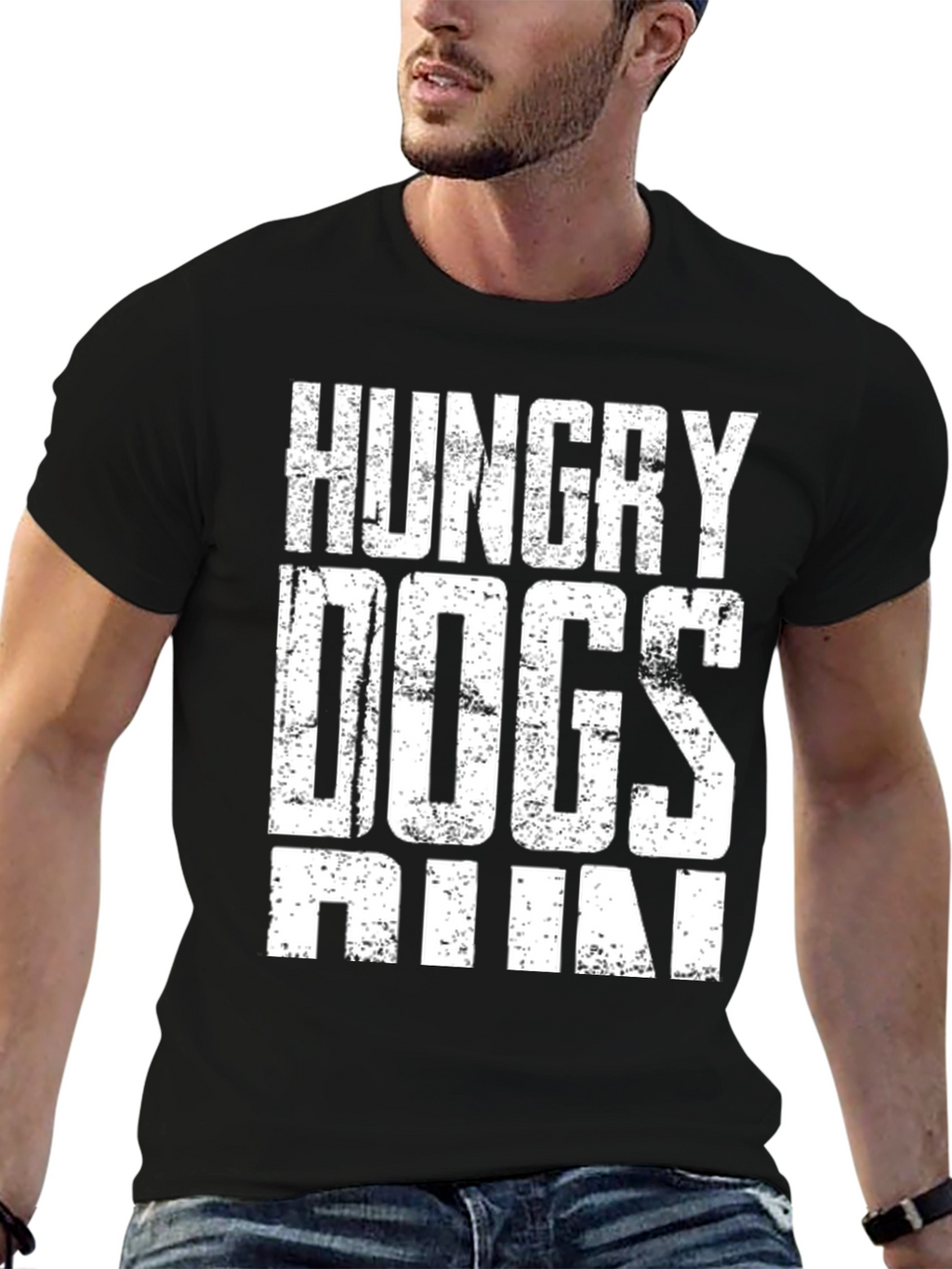 Hungry Dogs Run Graphic T-Shirt