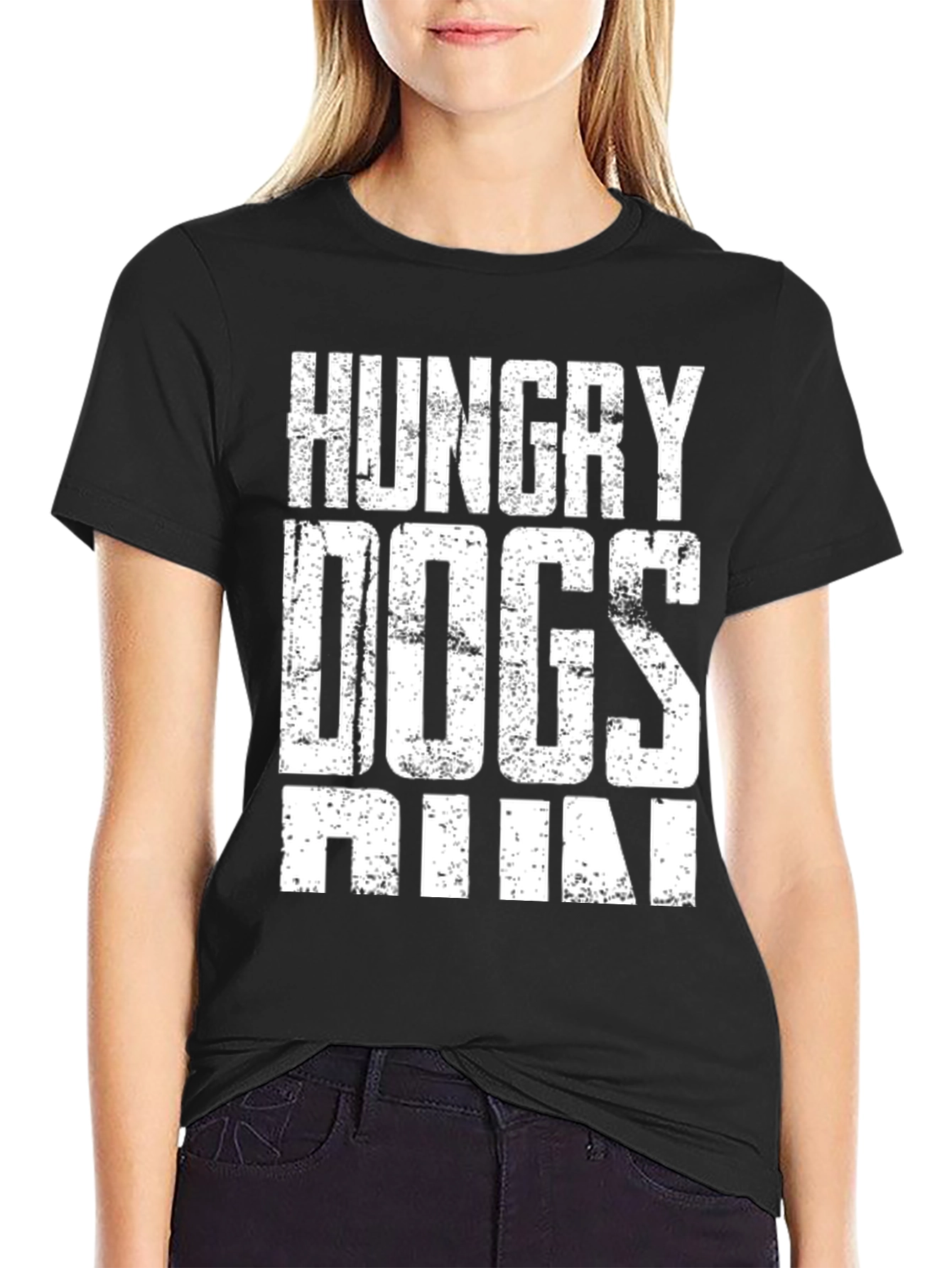 Hungry Dogs Run Graphic T-Shirt
