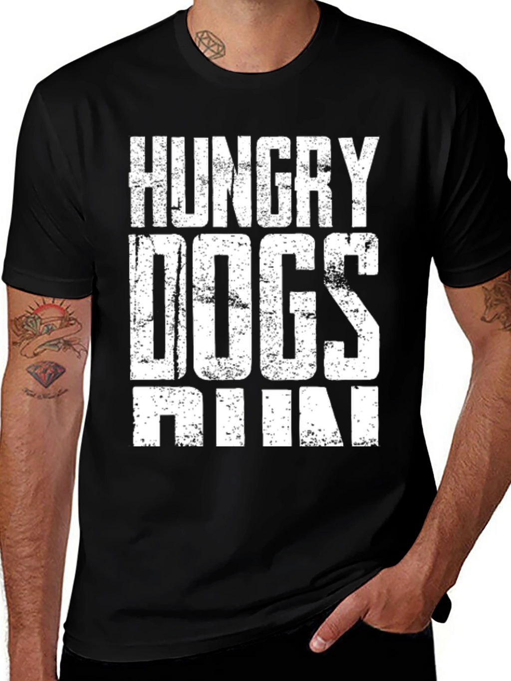 Hungry Dogs Run Graphic T-Shirt