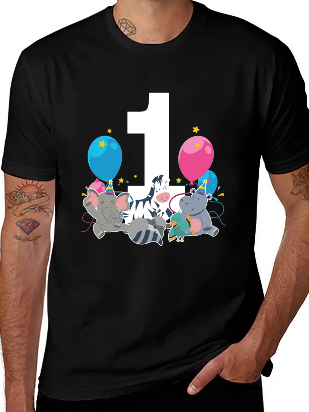 Birthday One Zoo Animal Party T-Shirt