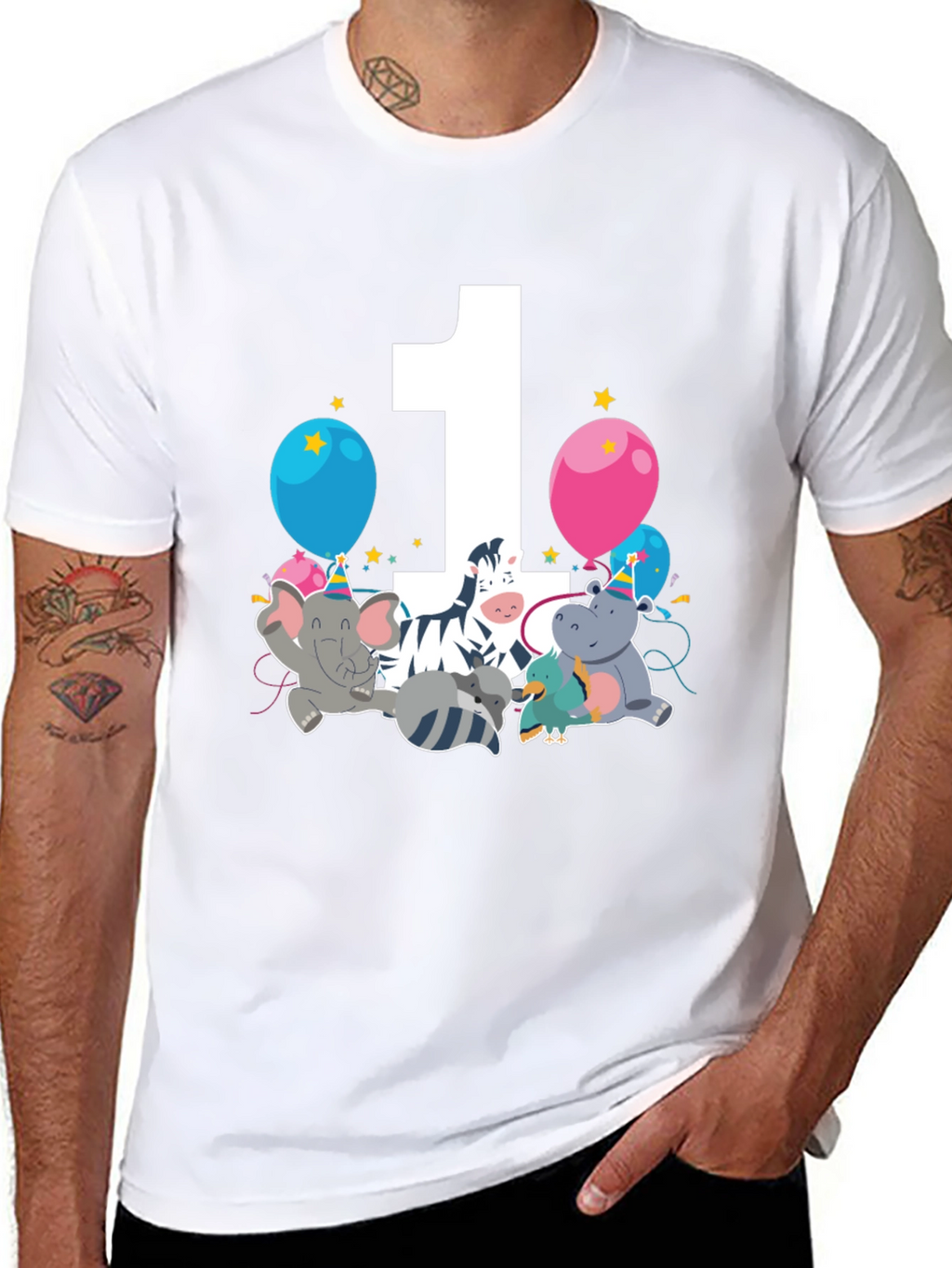 Birthday One Zoo Animal Party T-Shirt