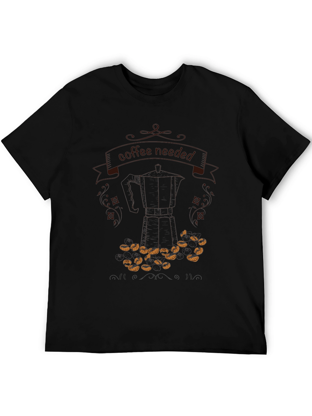 Coffee Needed Graphic T-Shirt - Casual Black Tee