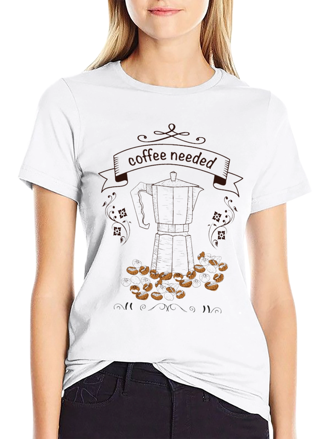Coffee Needed Graphic T-Shirt - Casual Black Tee