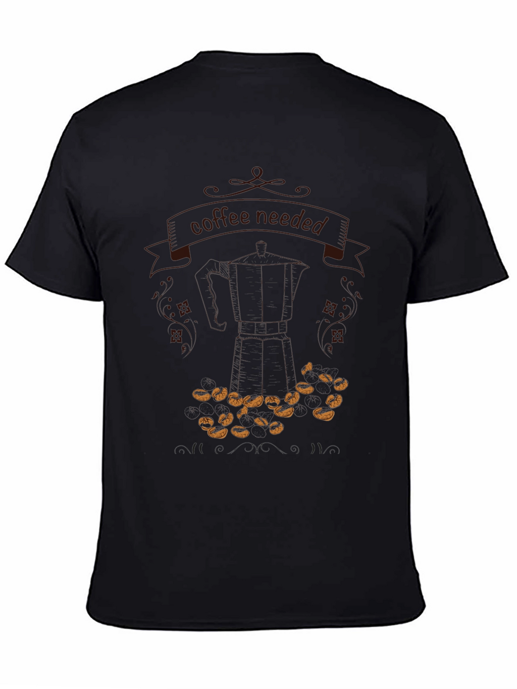 Coffee Needed Graphic T-Shirt - Casual Black Tee
