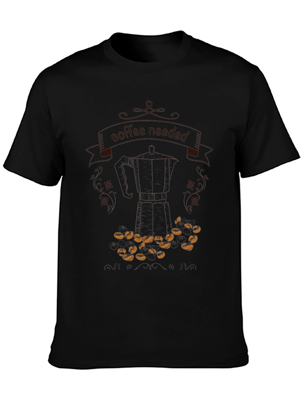 Coffee Needed Graphic T-Shirt - Casual Black Tee