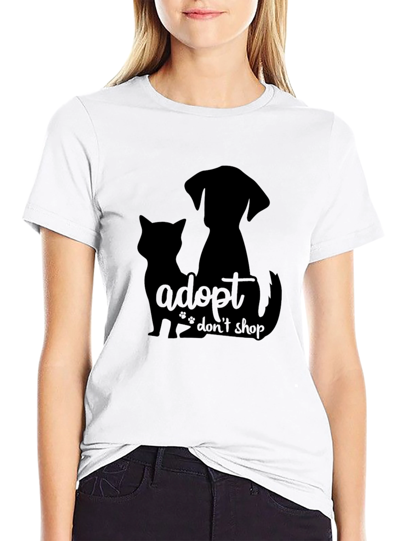 Adopt Dont Shop Black T-Shirt